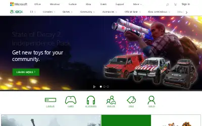 xbox.com in 2018