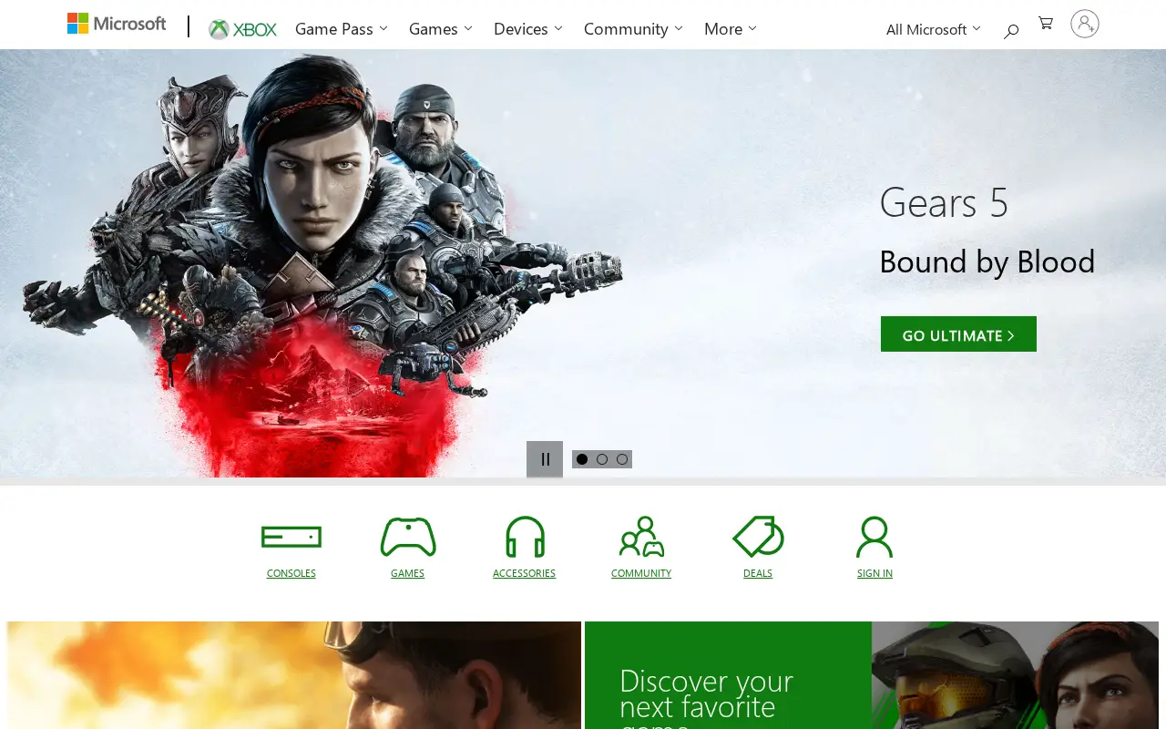 xbox.com in 2019