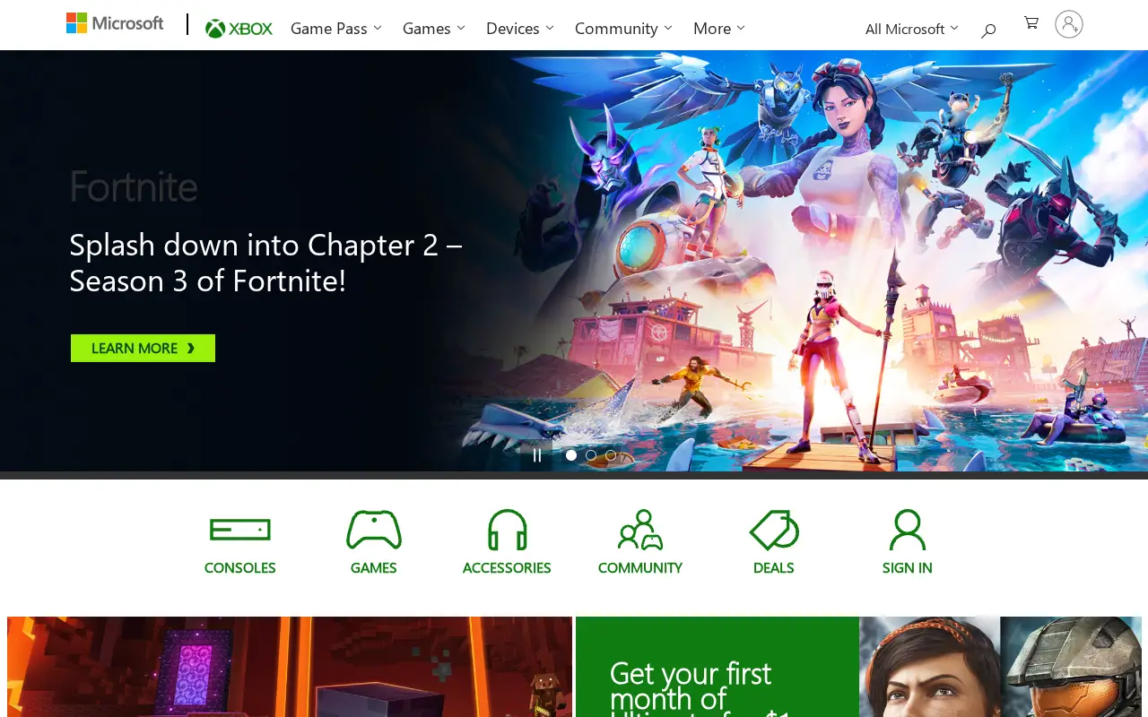 xbox.com in 2020