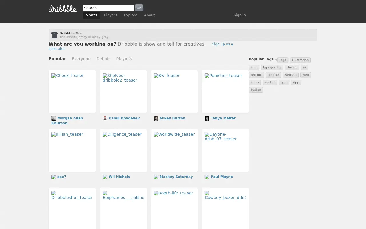 dribbble.com in 2011