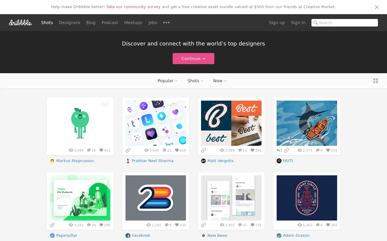 dribbble.com in 2017