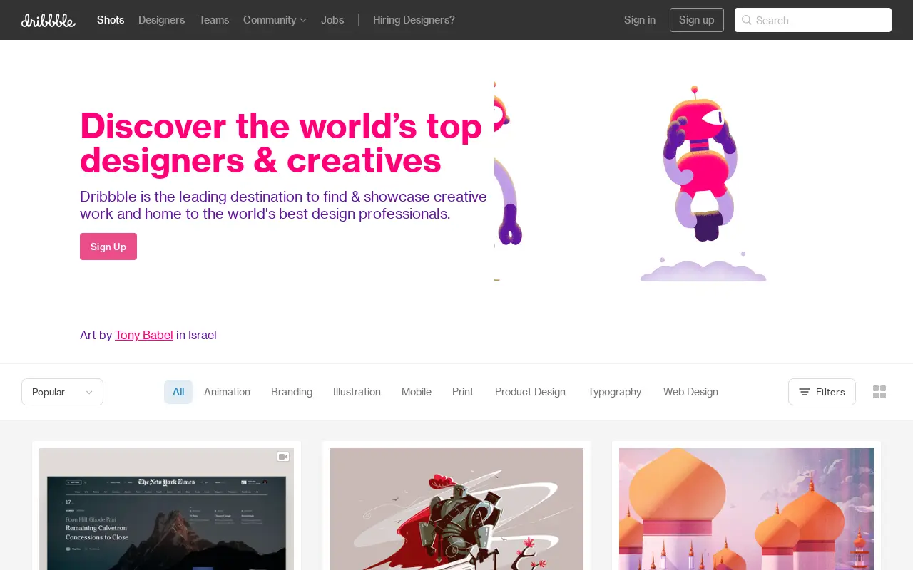 dribbble.com in 2019