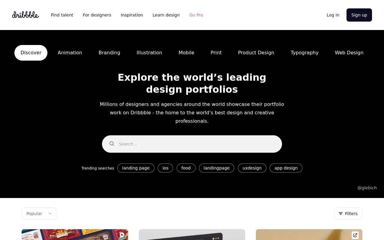 dribbble.com in 2023