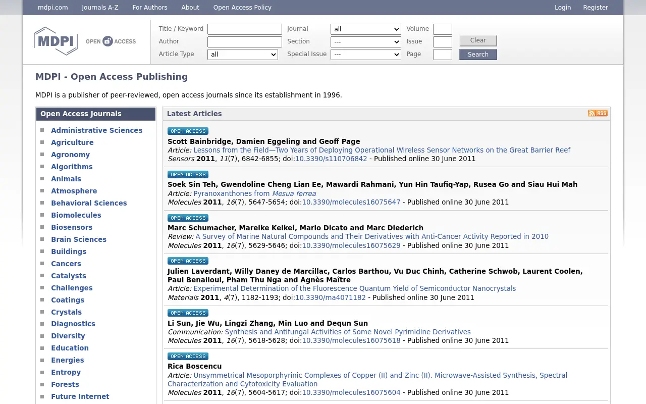 mdpi.com on June 30, 2011