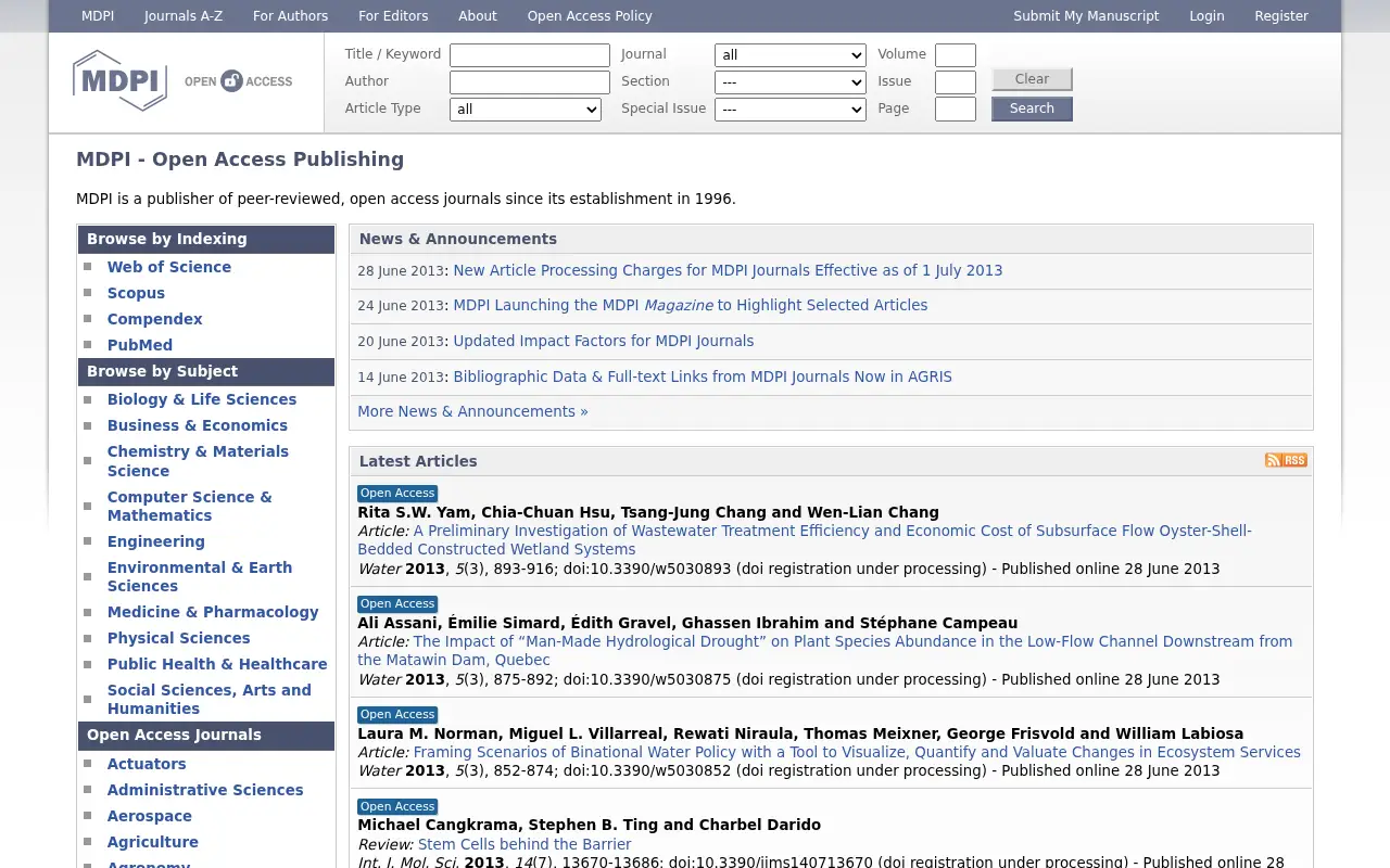 mdpi.com in 2013