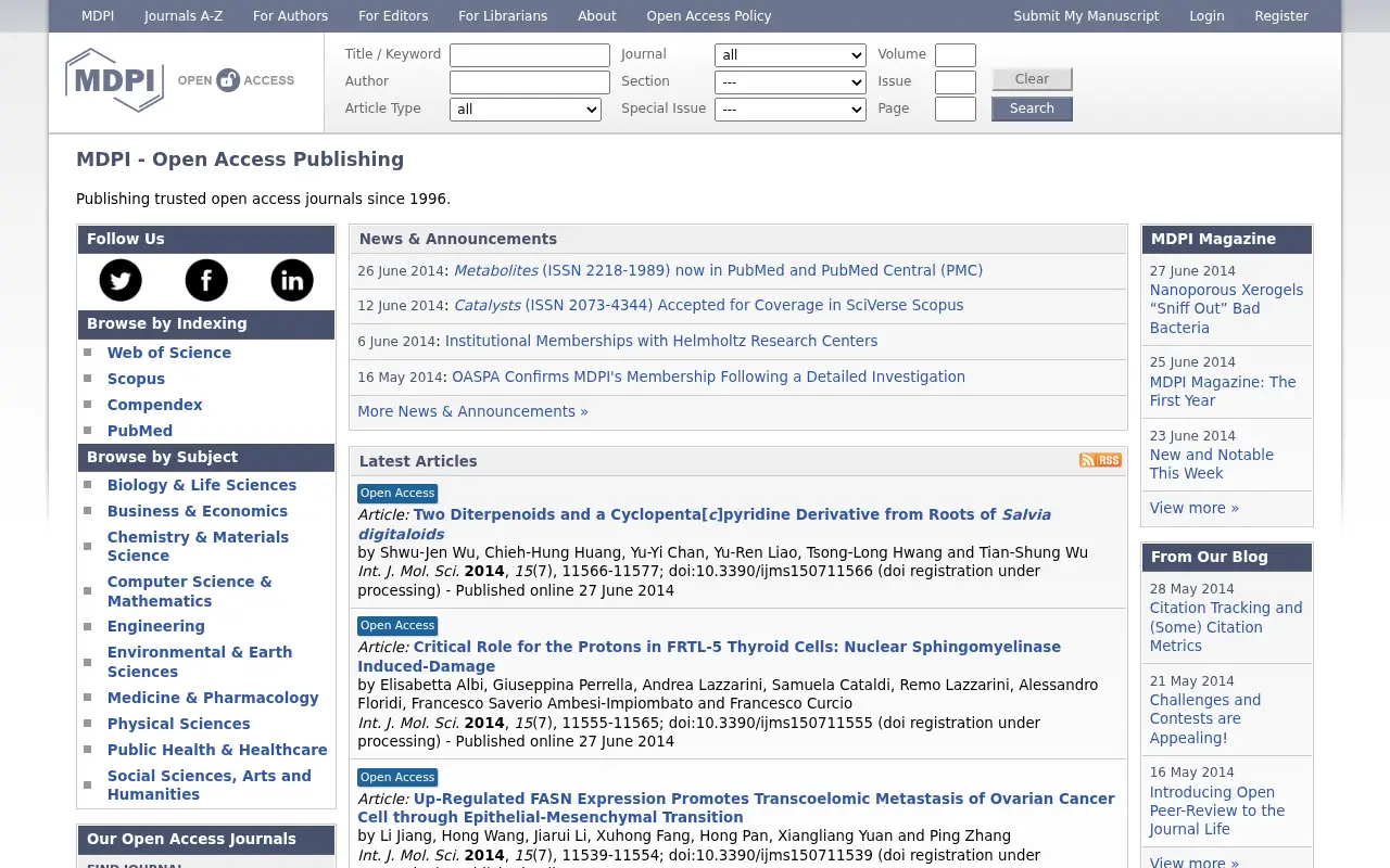 mdpi.com in 2014