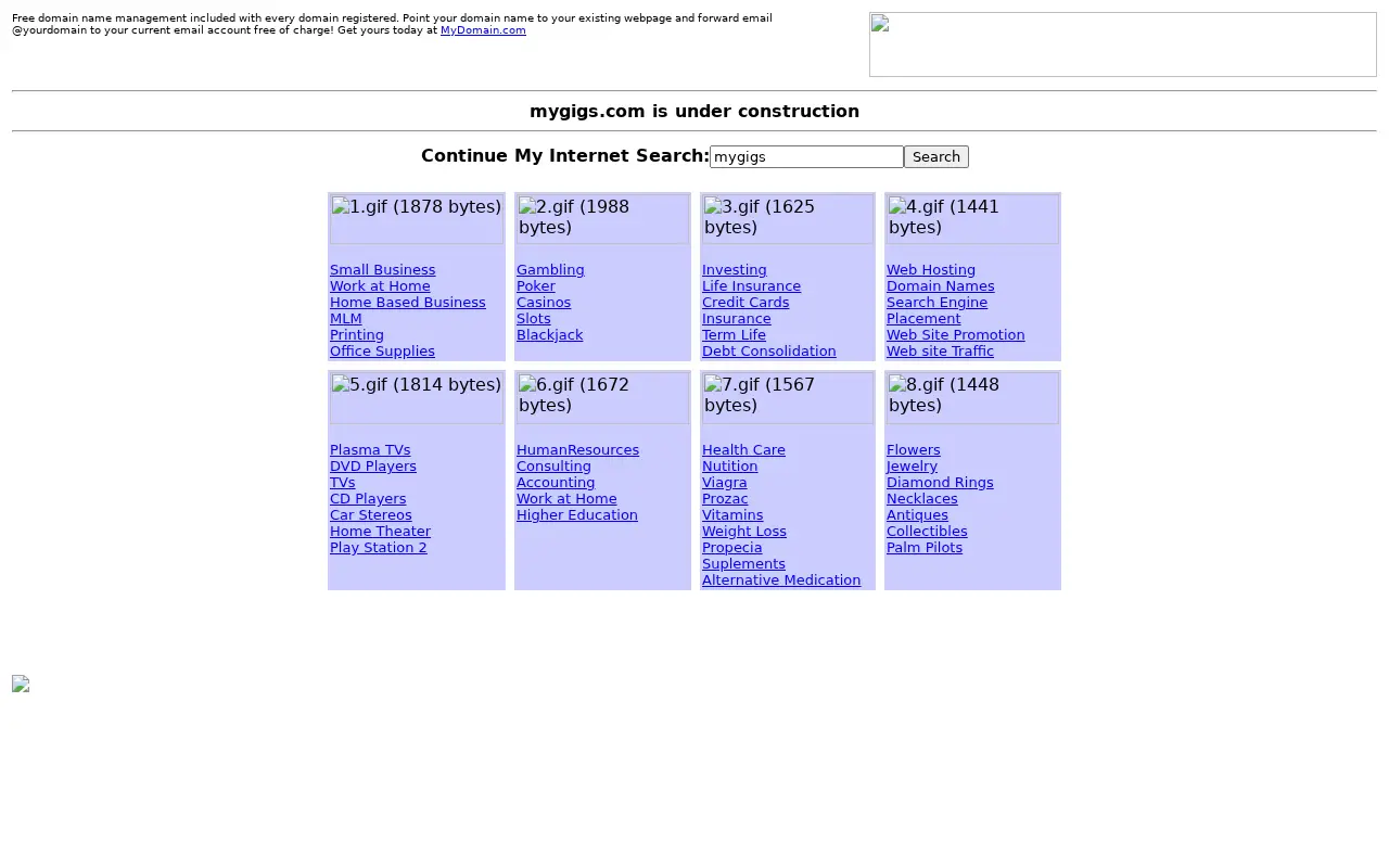 mygigs.com in 2001