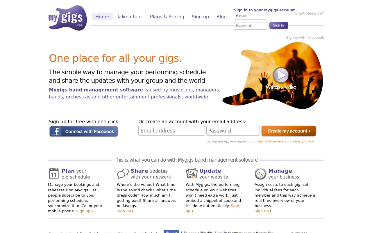mygigs.com in 2017