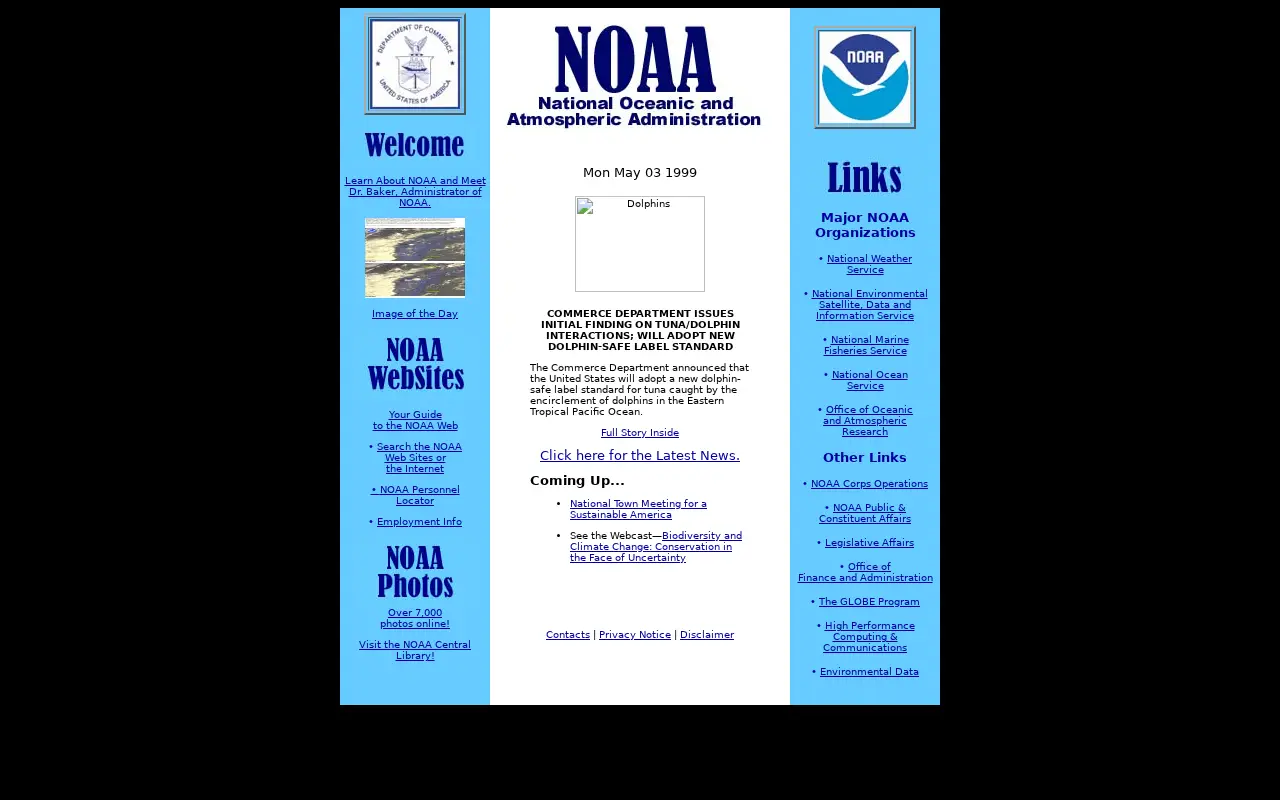 noaa.gov in 1999