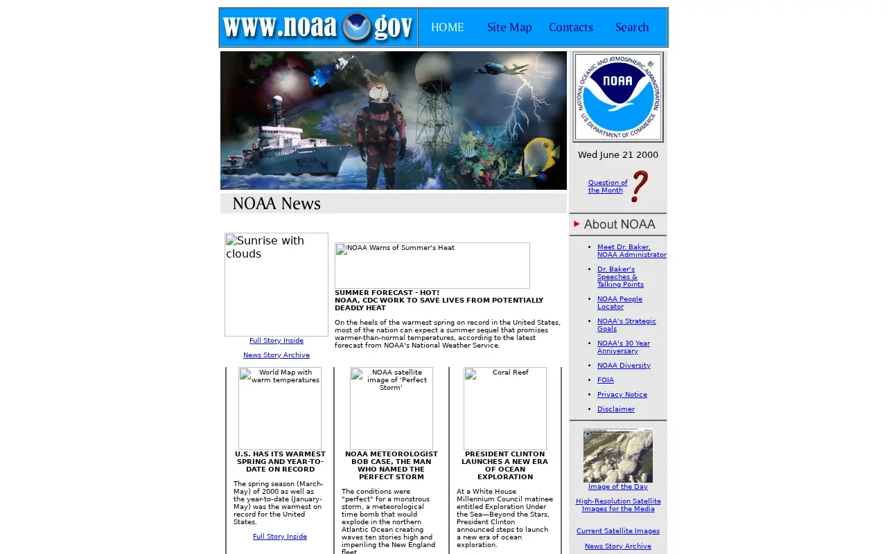 noaa.gov in 2000