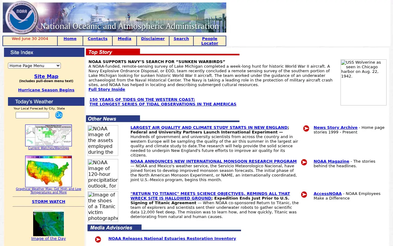 noaa.gov in 2004