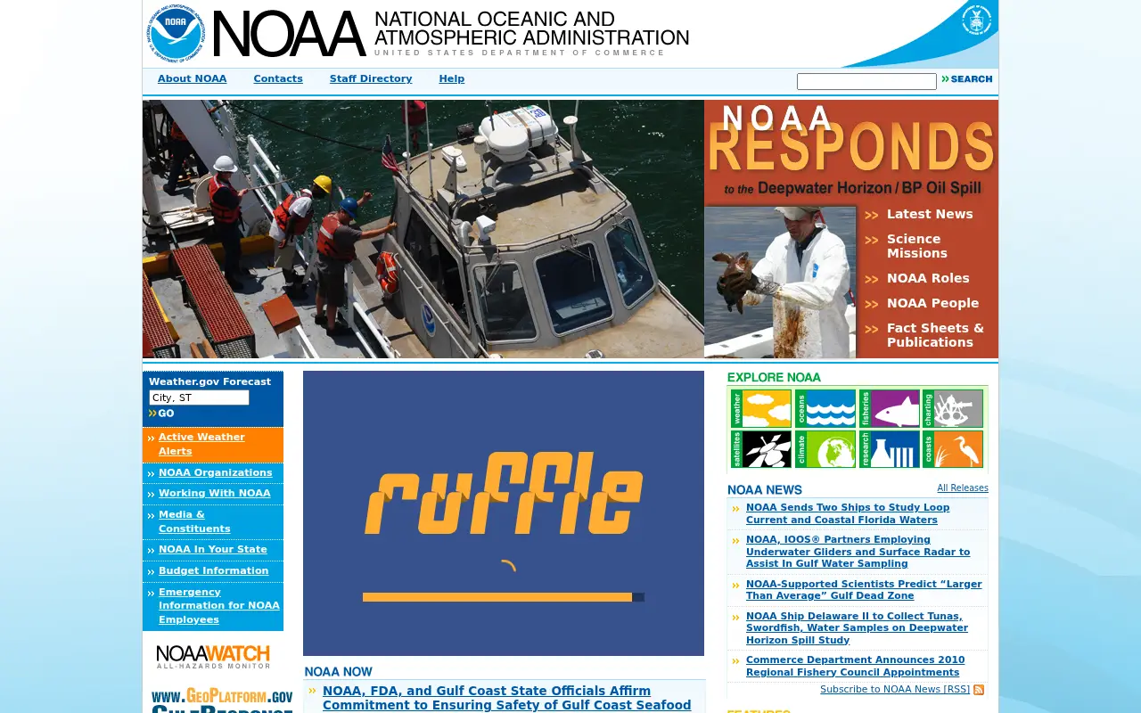 noaa.gov in 2010