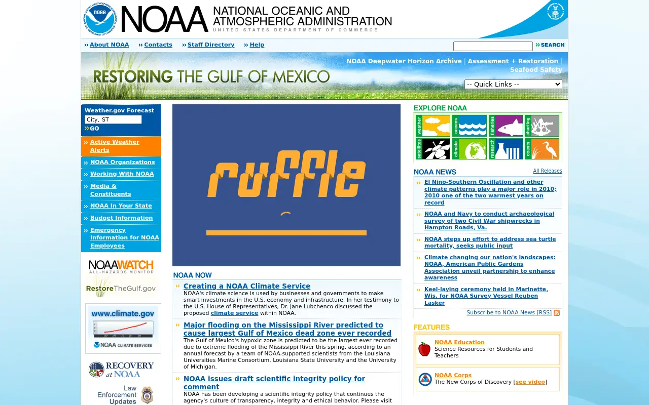 noaa.gov in 2011