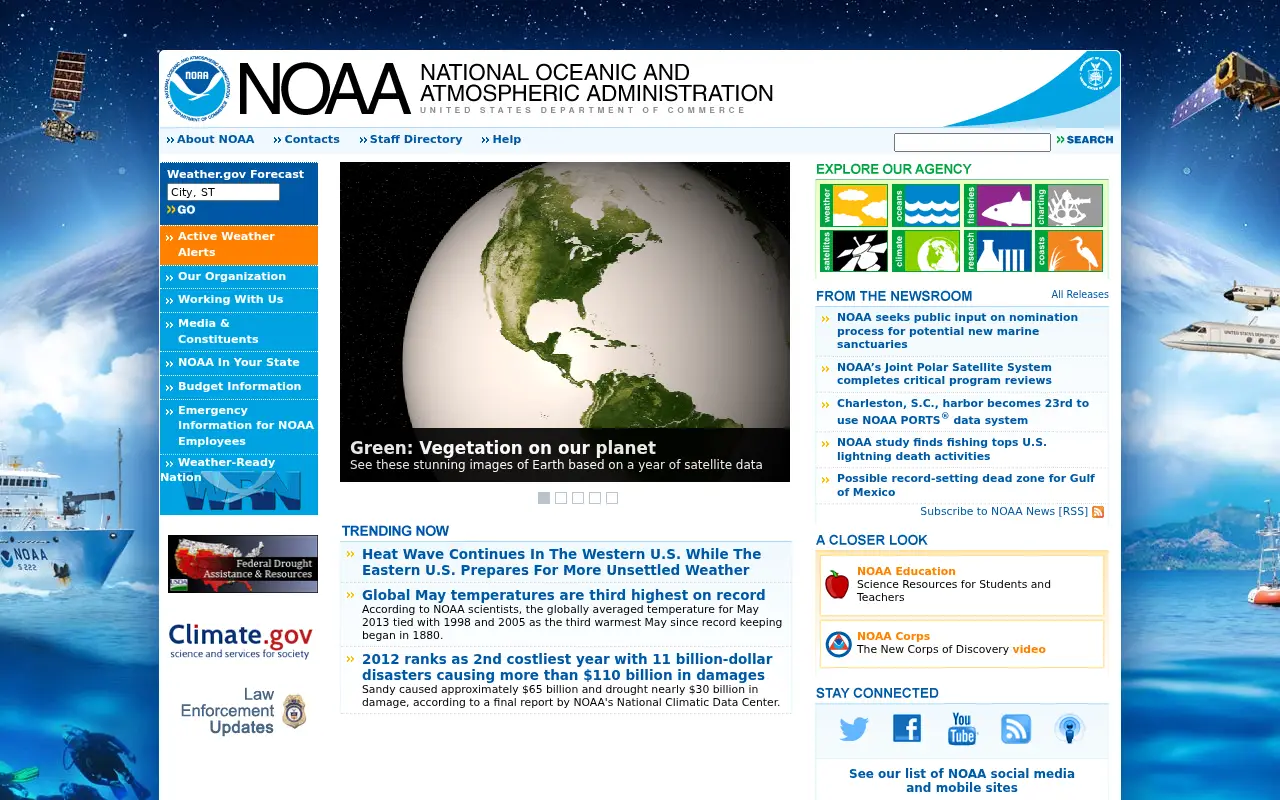 noaa.gov in 2013