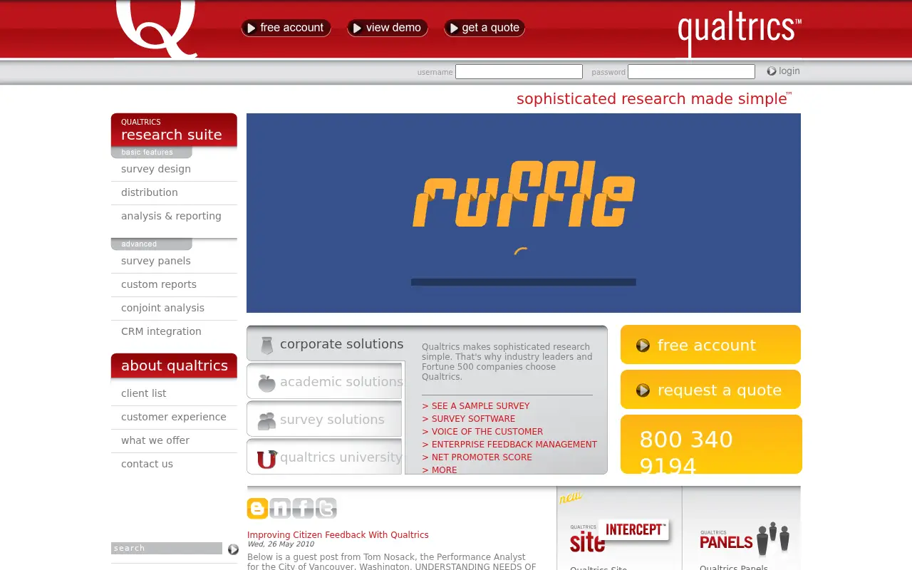 qualtrics.com in 2010