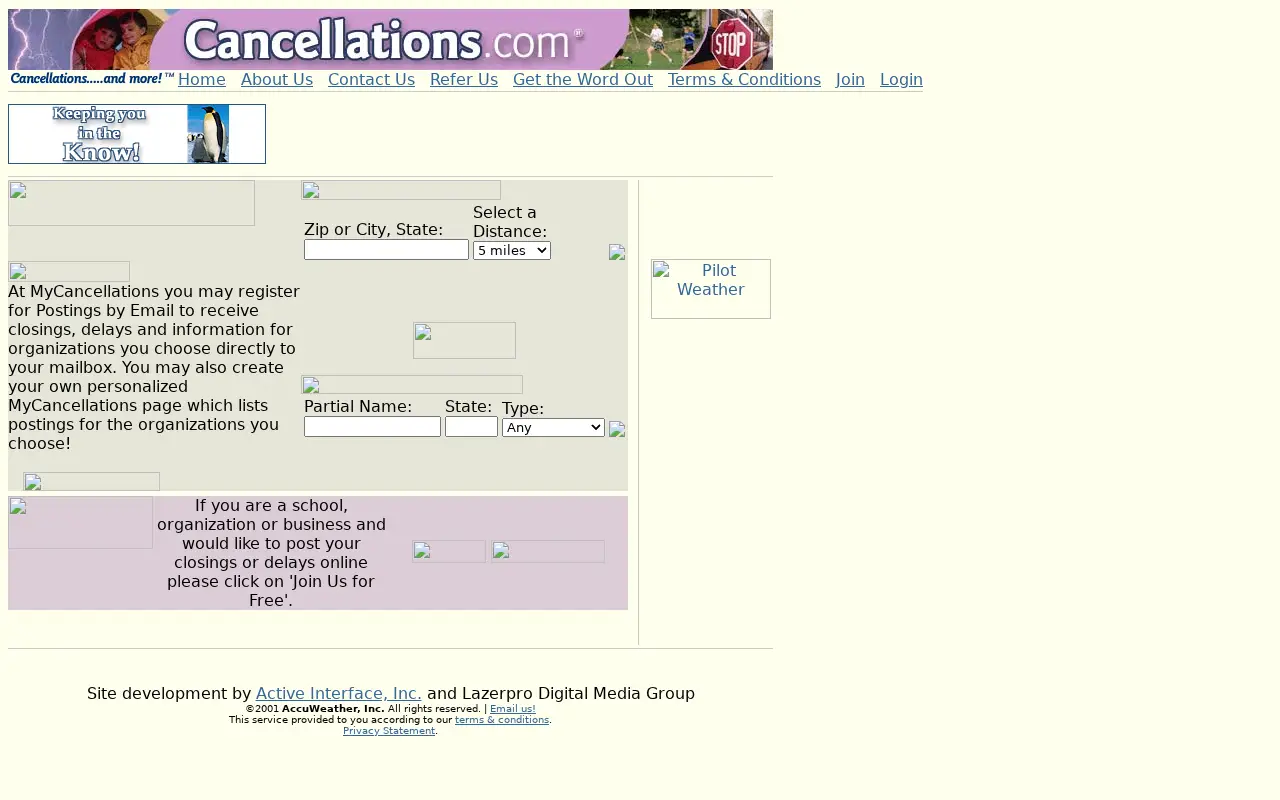 accuweather.com in 2001