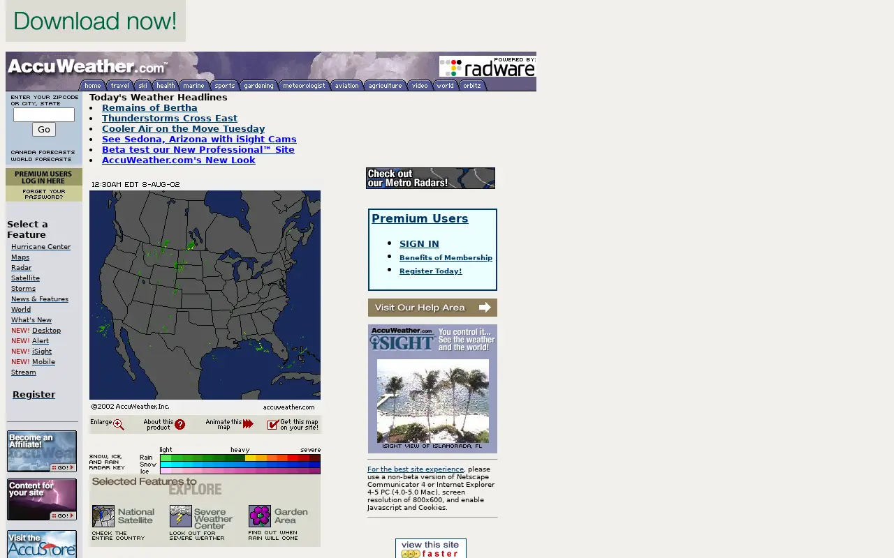 accuweather.com in 2002
