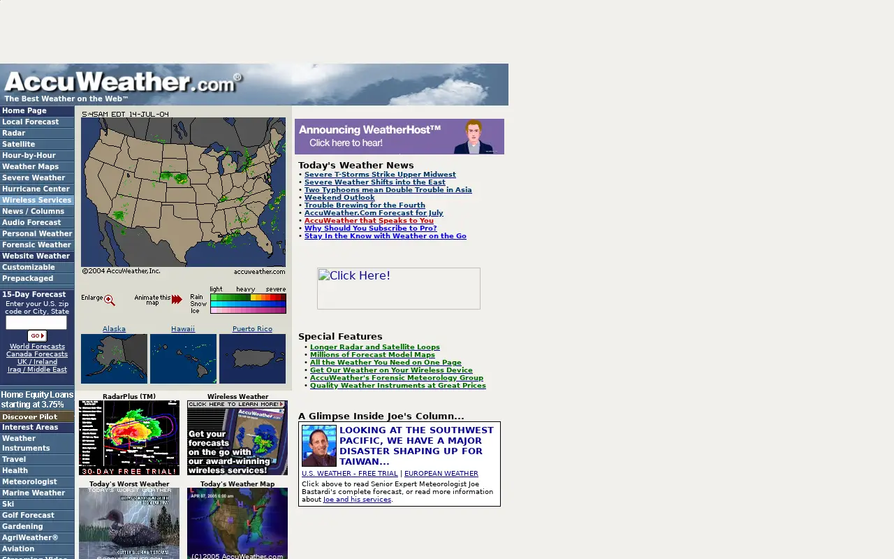 accuweather.com in 2004