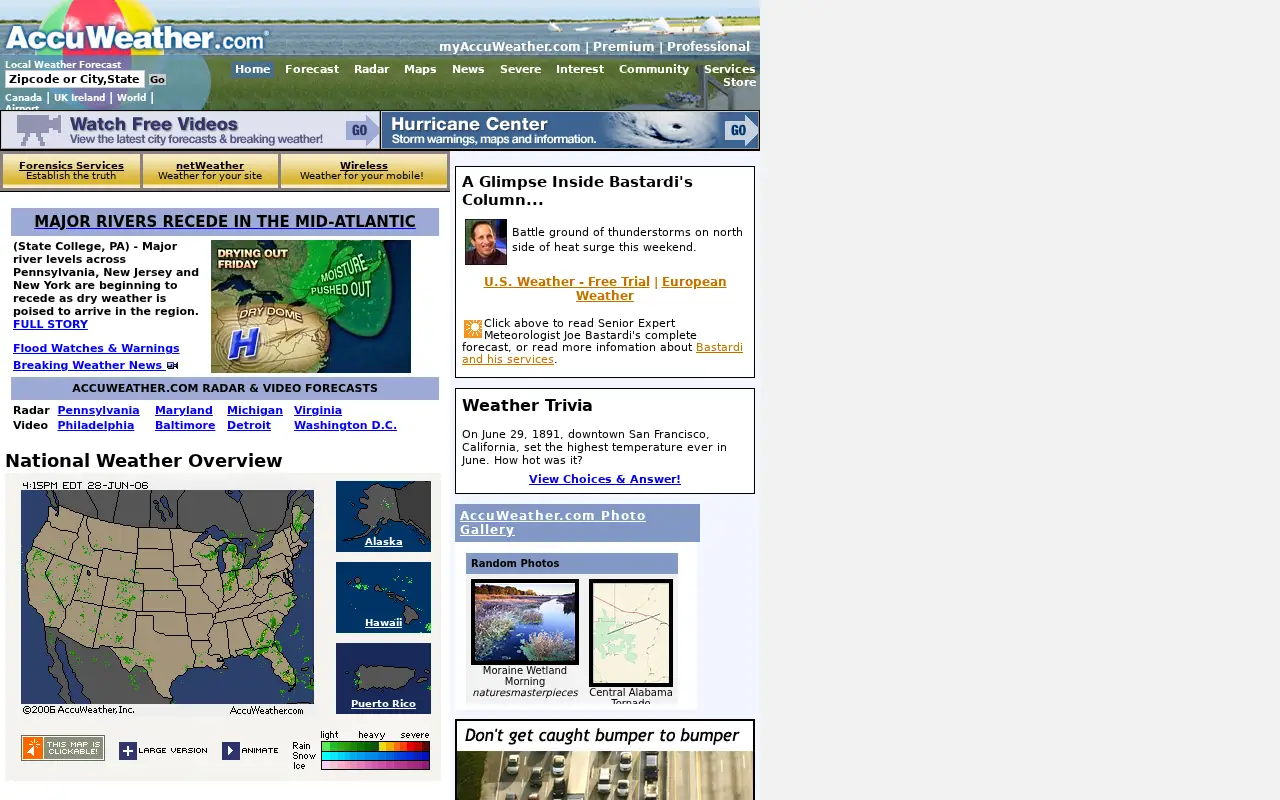 accuweather.com in 2006