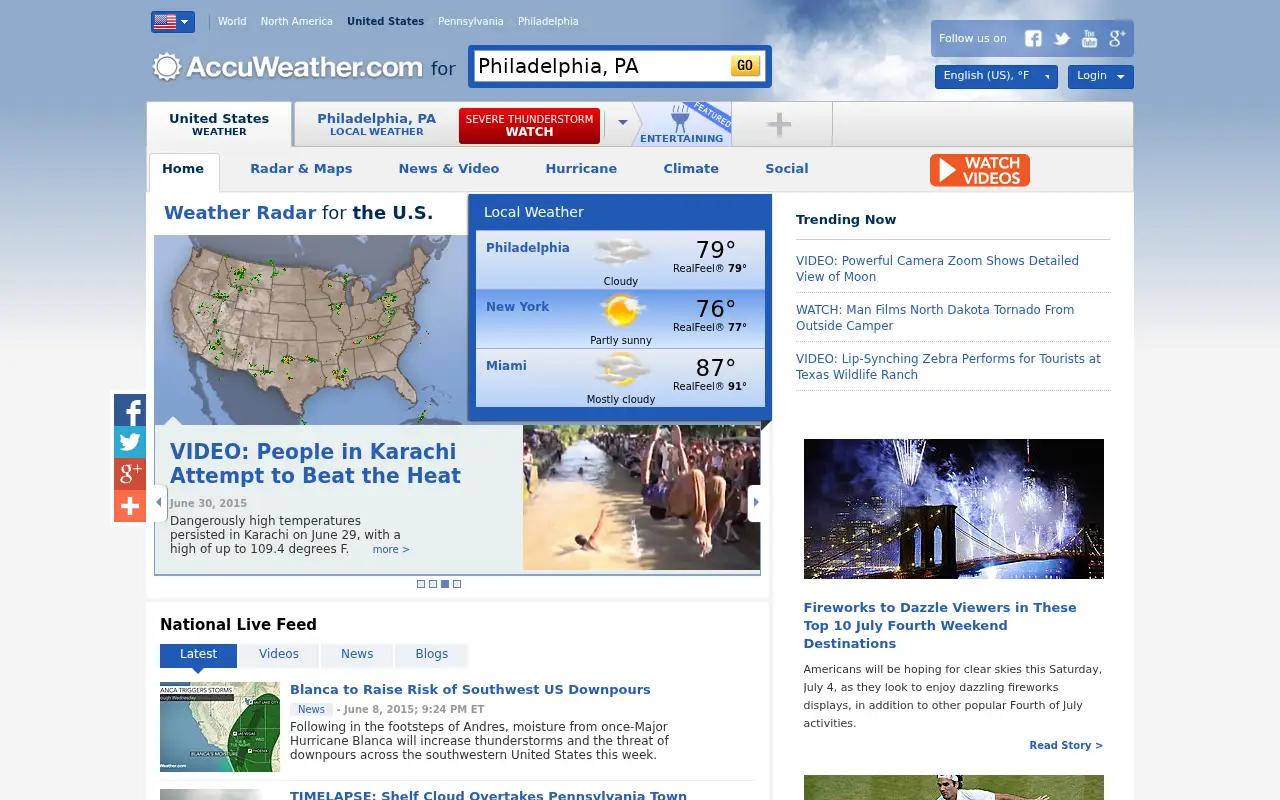 accuweather.com in 2015