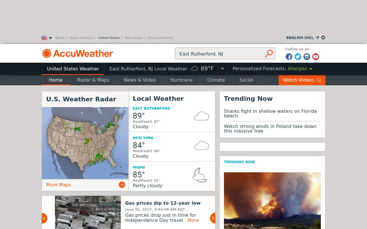 accuweather.com in 2017