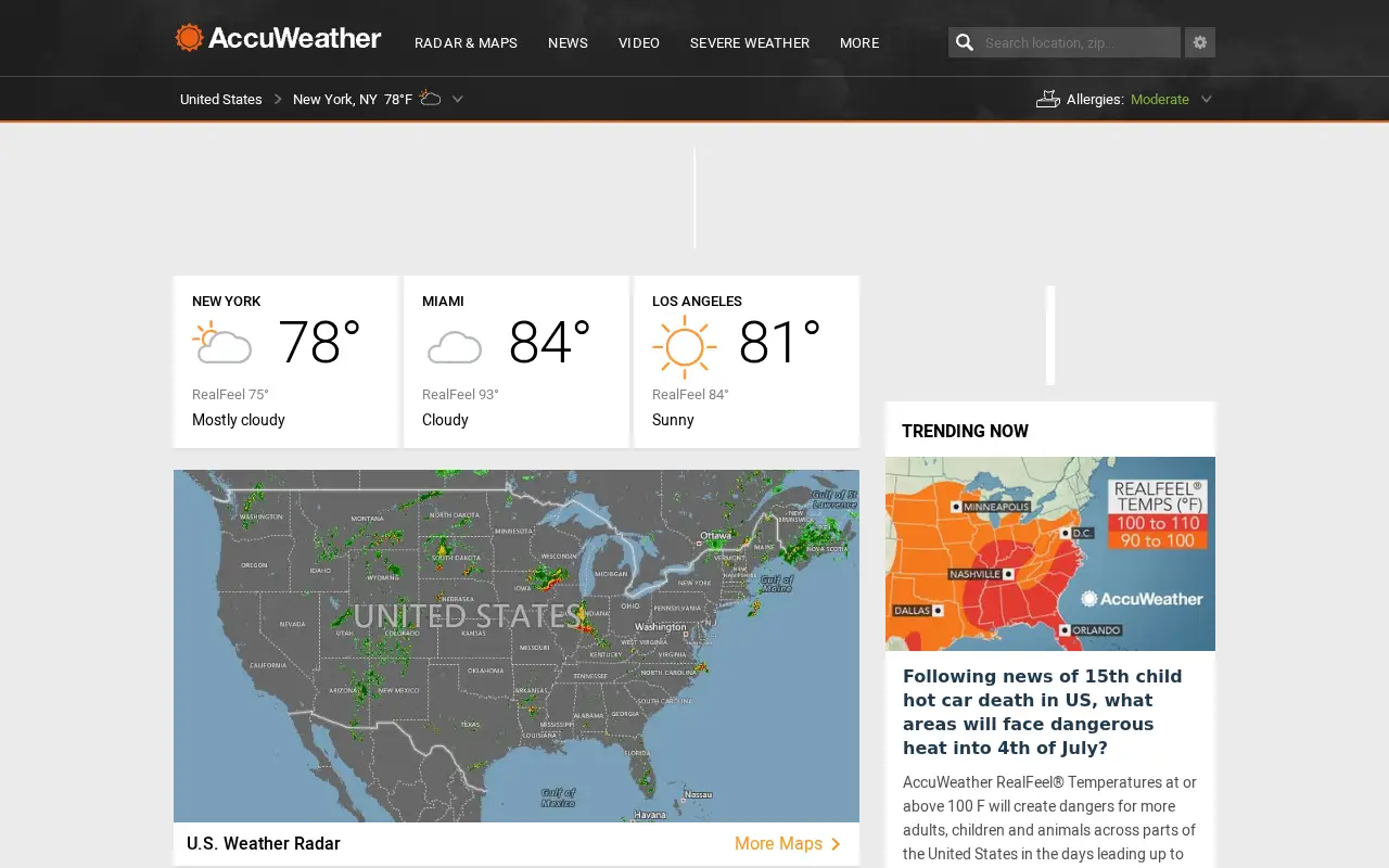 accuweather.com in 2019