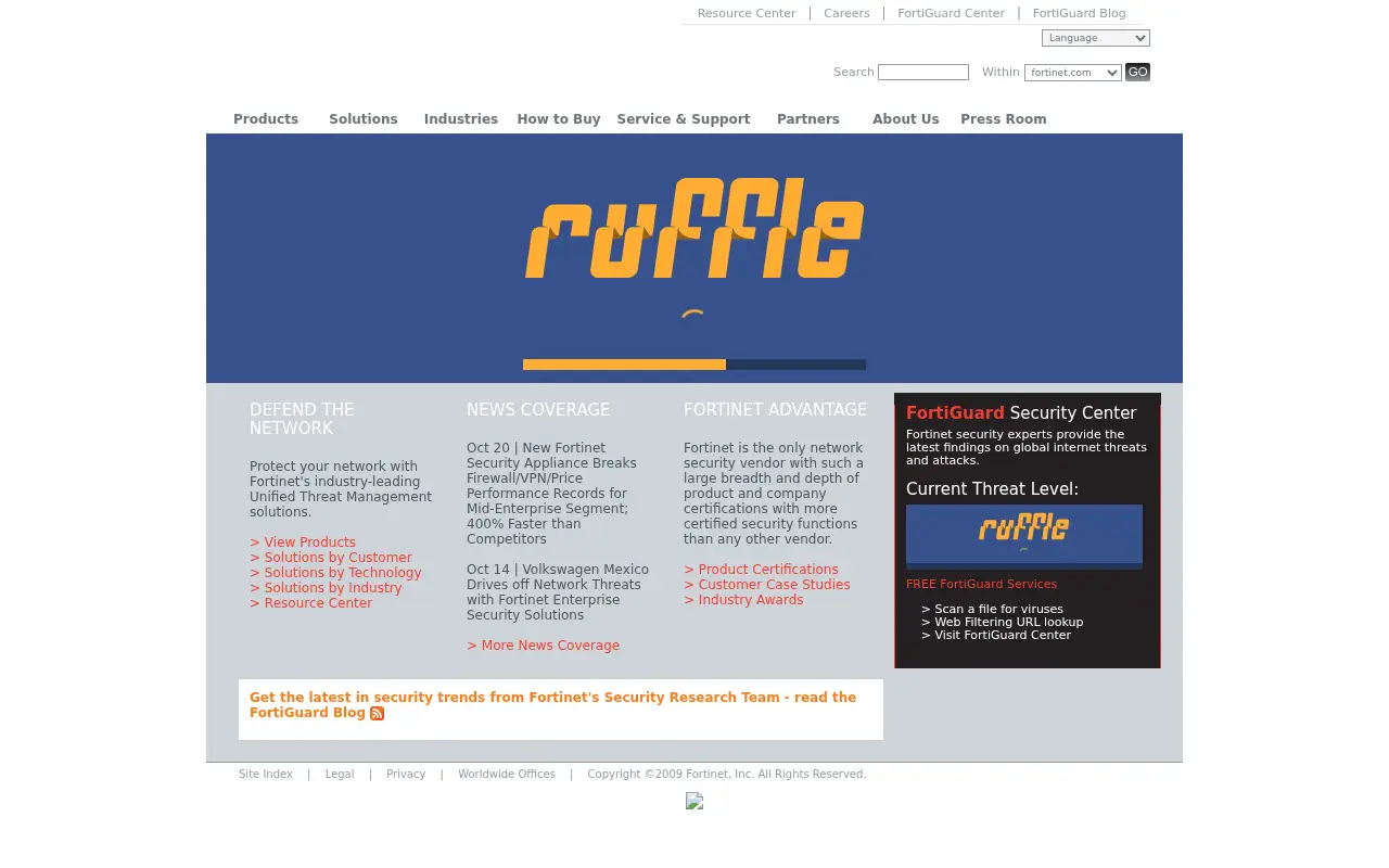 fortinet.net in 2009