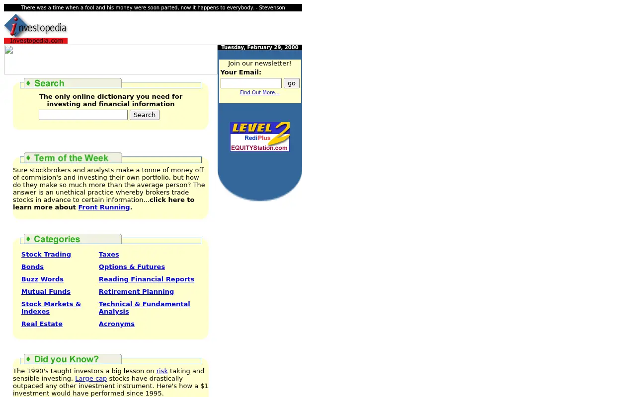 investopedia.com in 2000