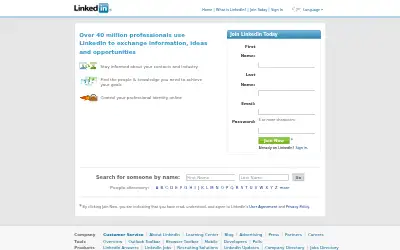 linkedin.com in 2009