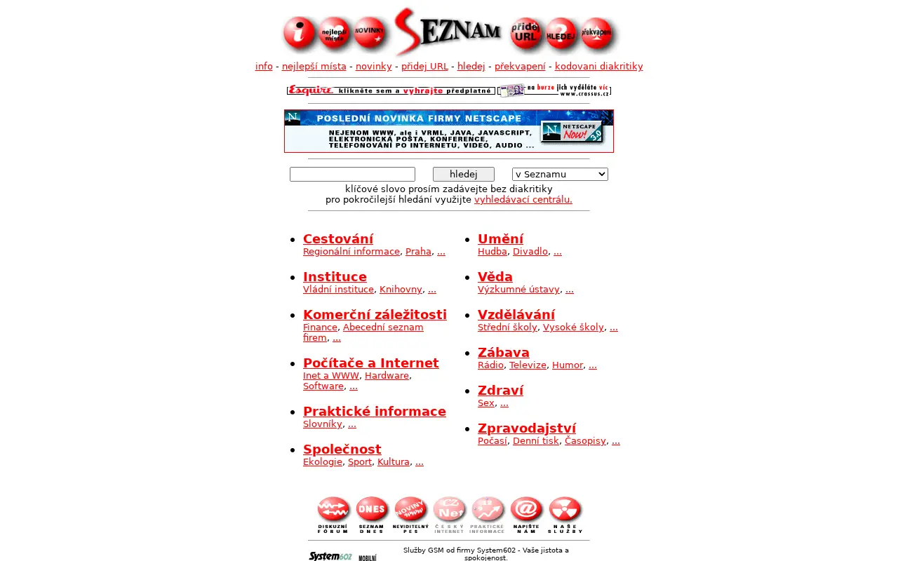 seznam.cz on November 14, 1996