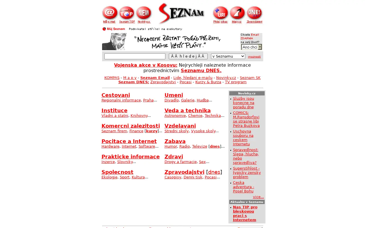 seznam.cz on May 2, 1999