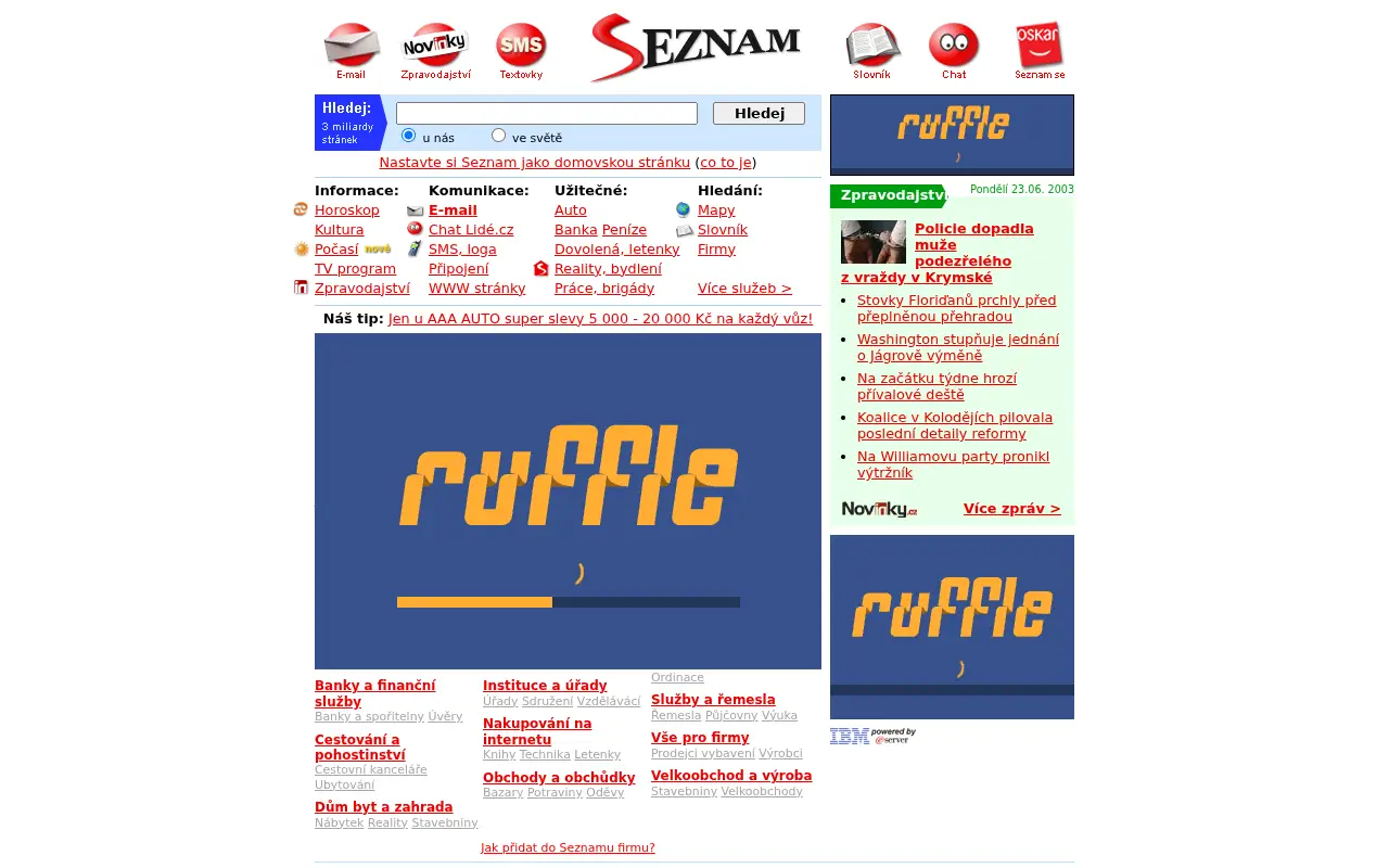 seznam.cz on June 23, 2003