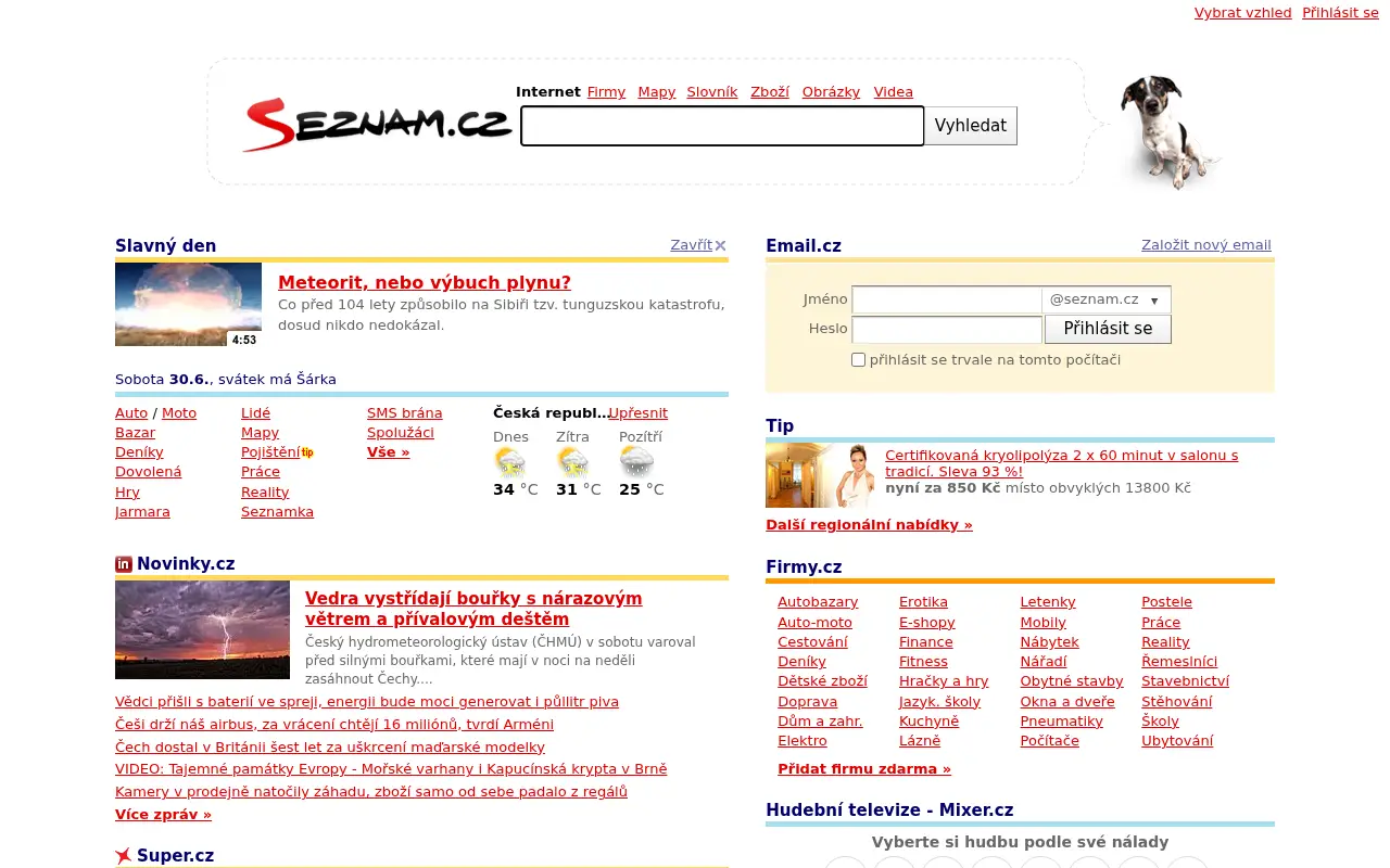 seznam.cz on June 30, 2012