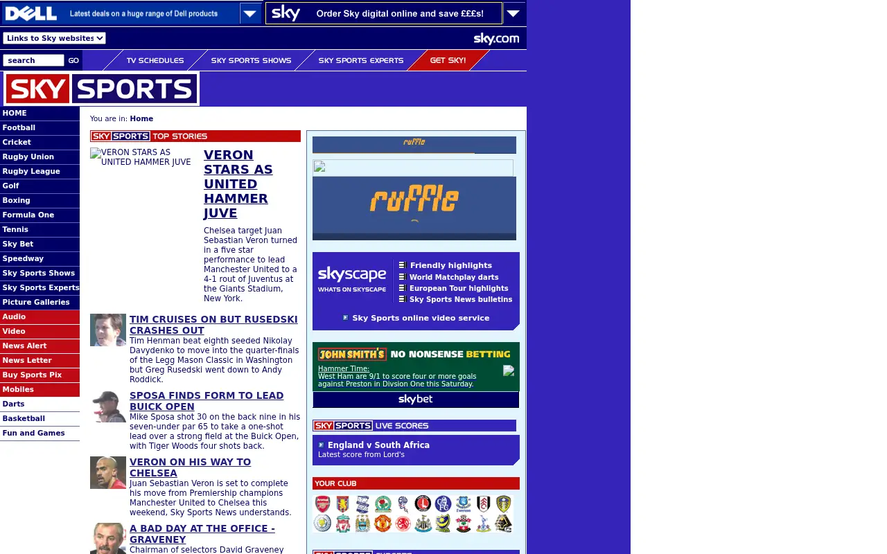 skysports.com in 2003