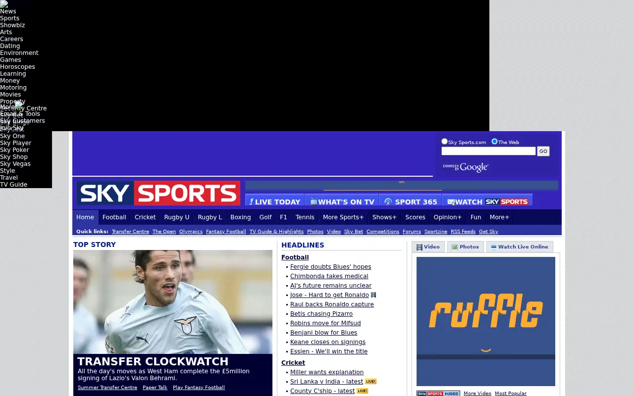 skysports.com in 2008