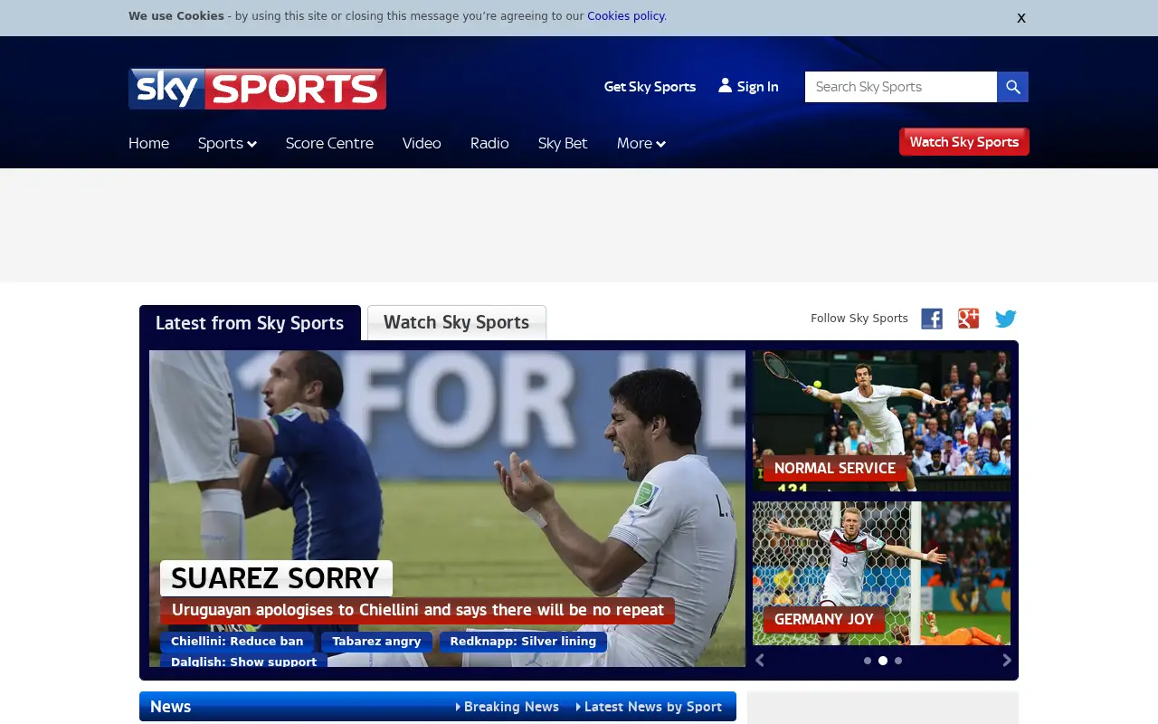 skysports.com in 2014