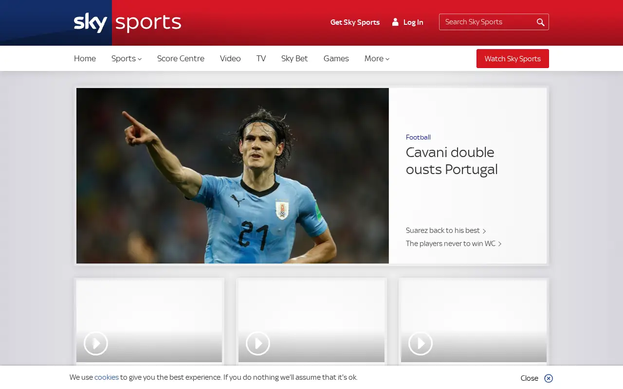 skysports.com in 2018