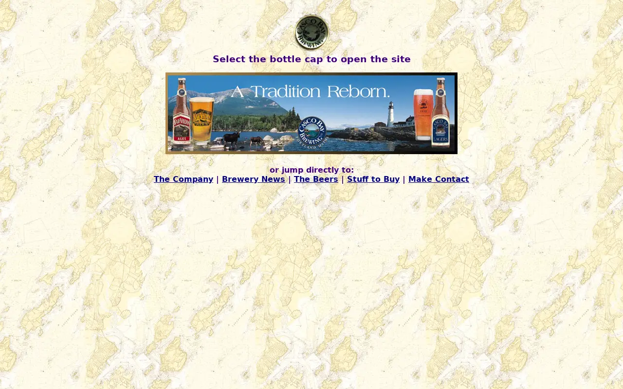 cascobaybrewing.com in 2000