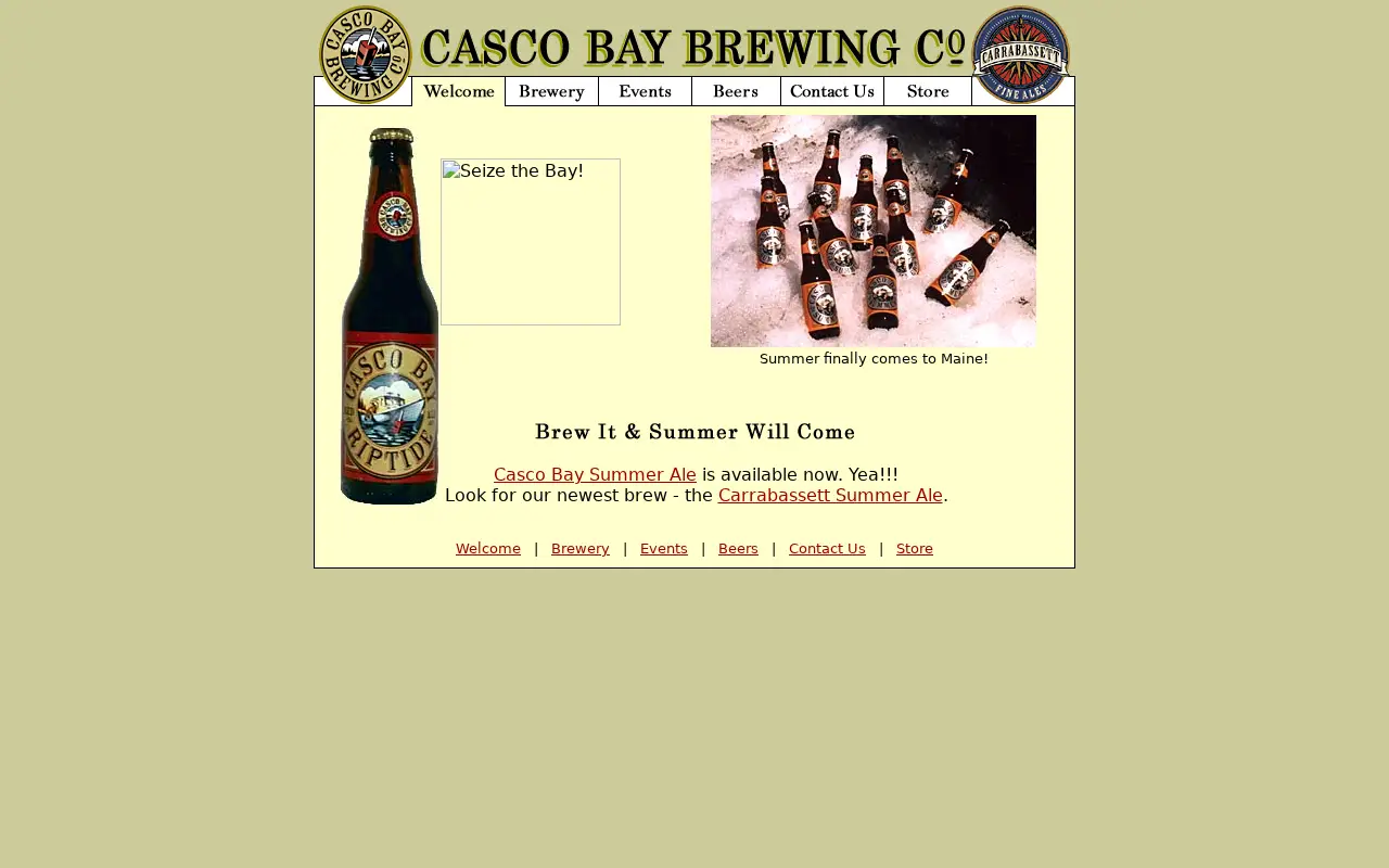 cascobaybrewing.com in 2003