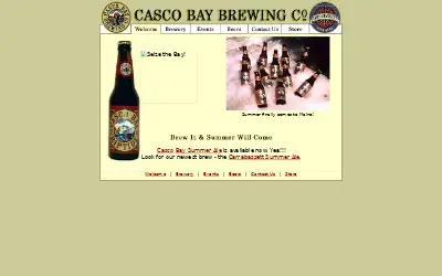 cascobaybrewing.com in 2003