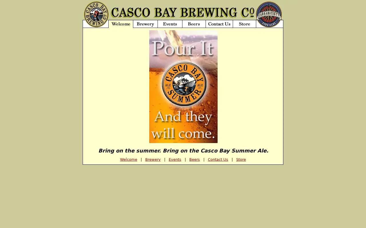 cascobaybrewing.com in 2004