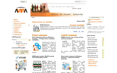 avira.com in 2005