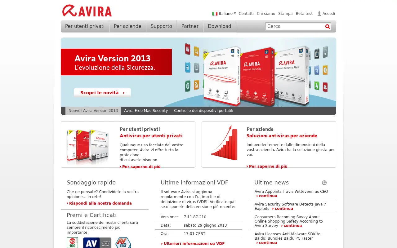 avira.com in 2013
