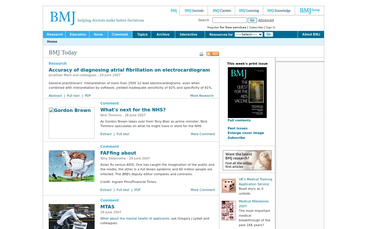 bmj.com in 2007