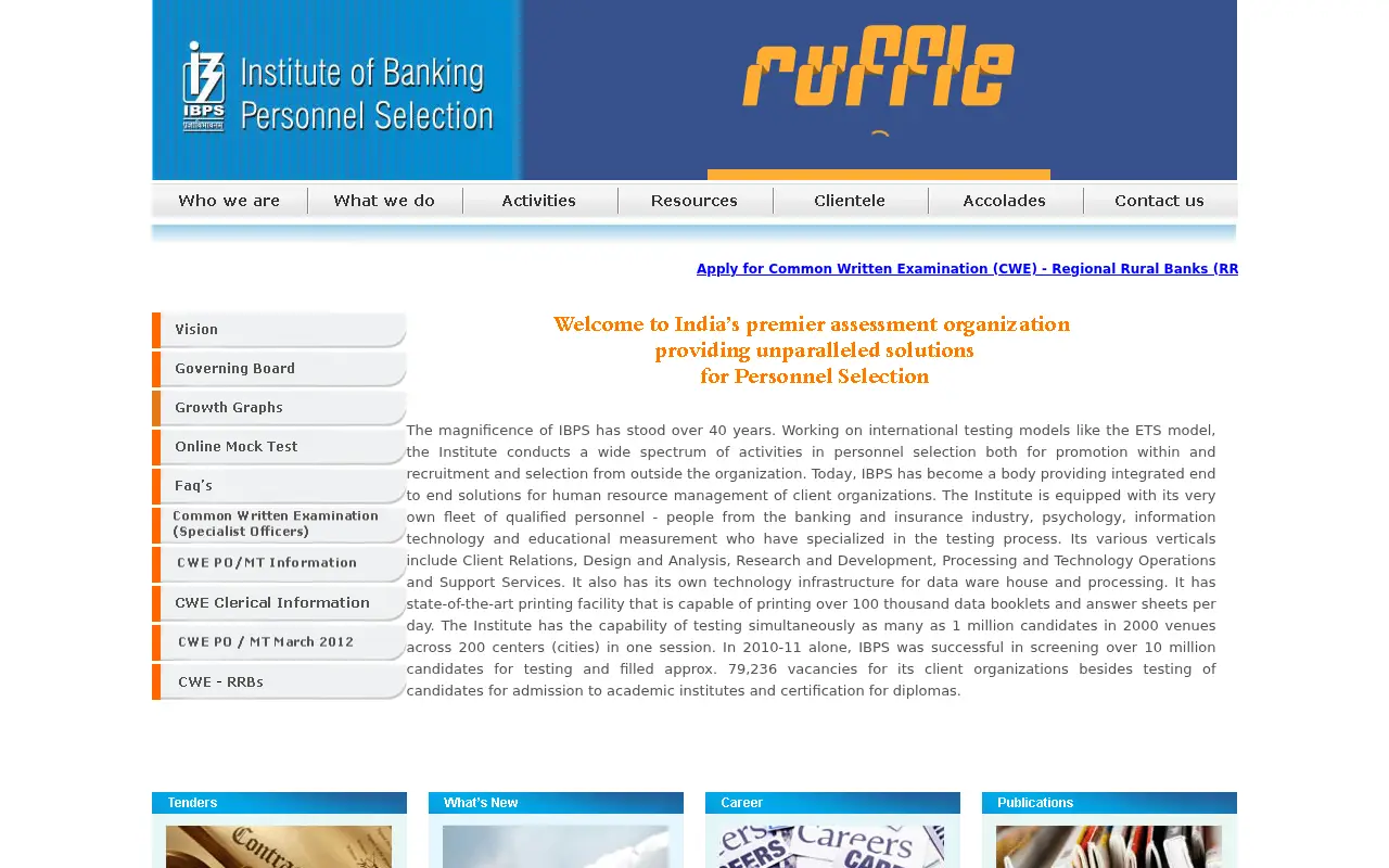 ibps.in in 2012
