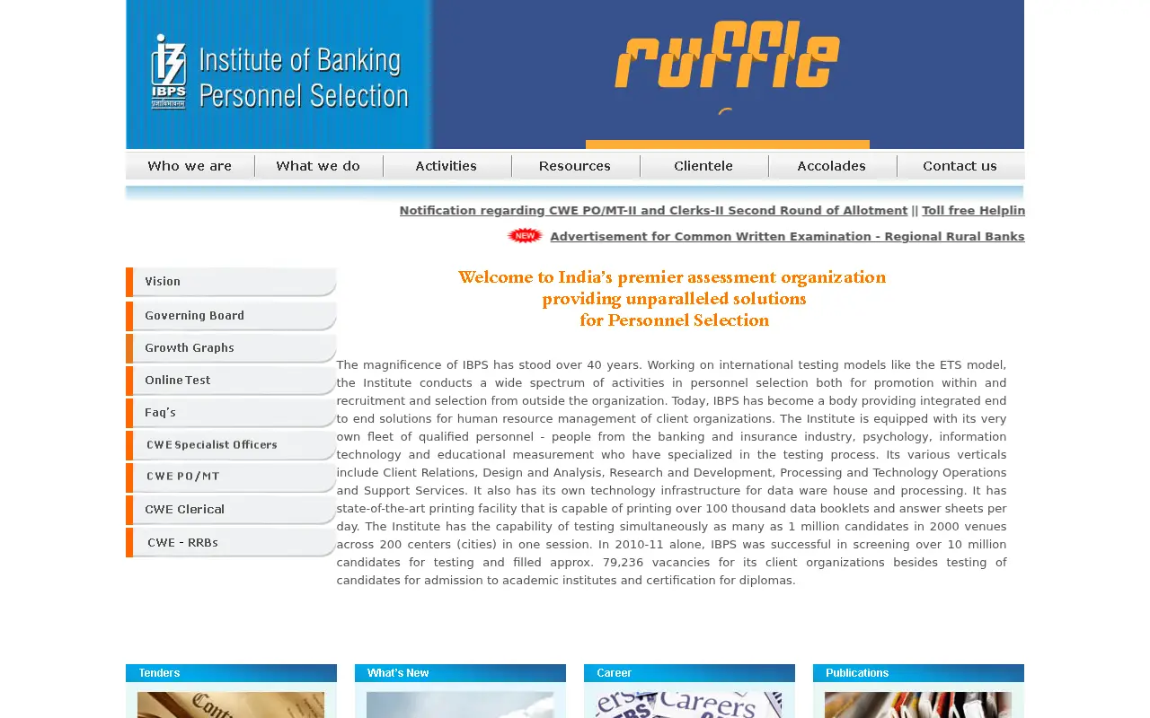 ibps.in in 2013