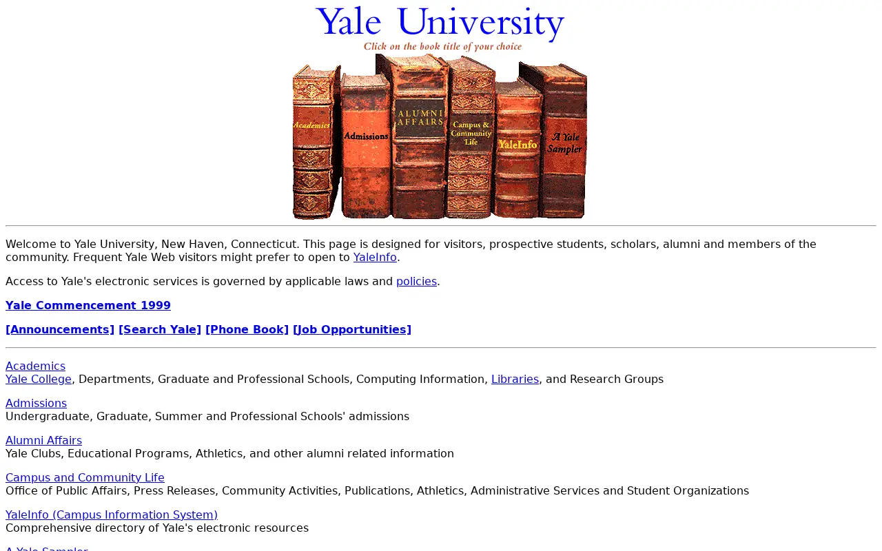 yale.edu in 1999