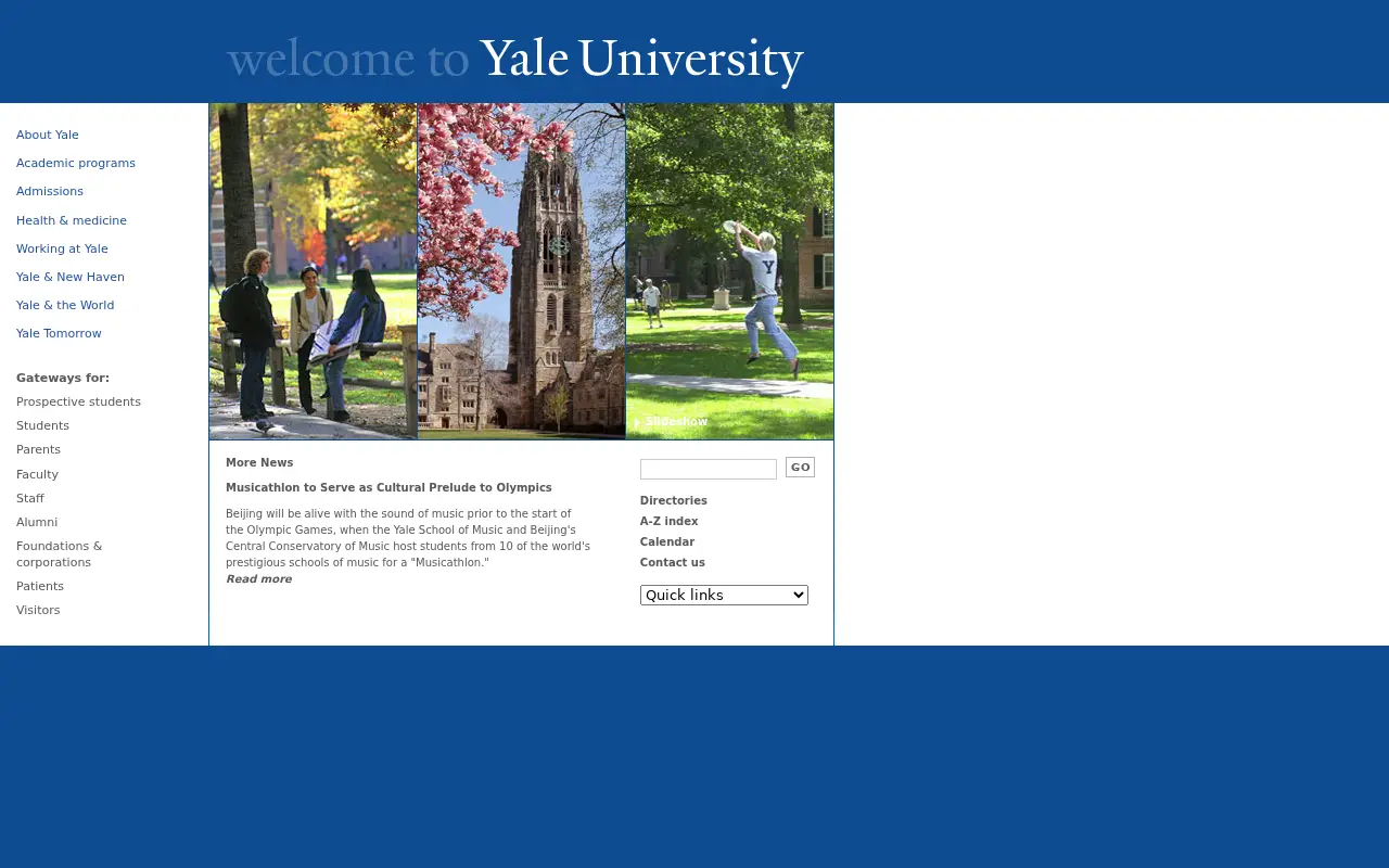 yale.edu in 2008