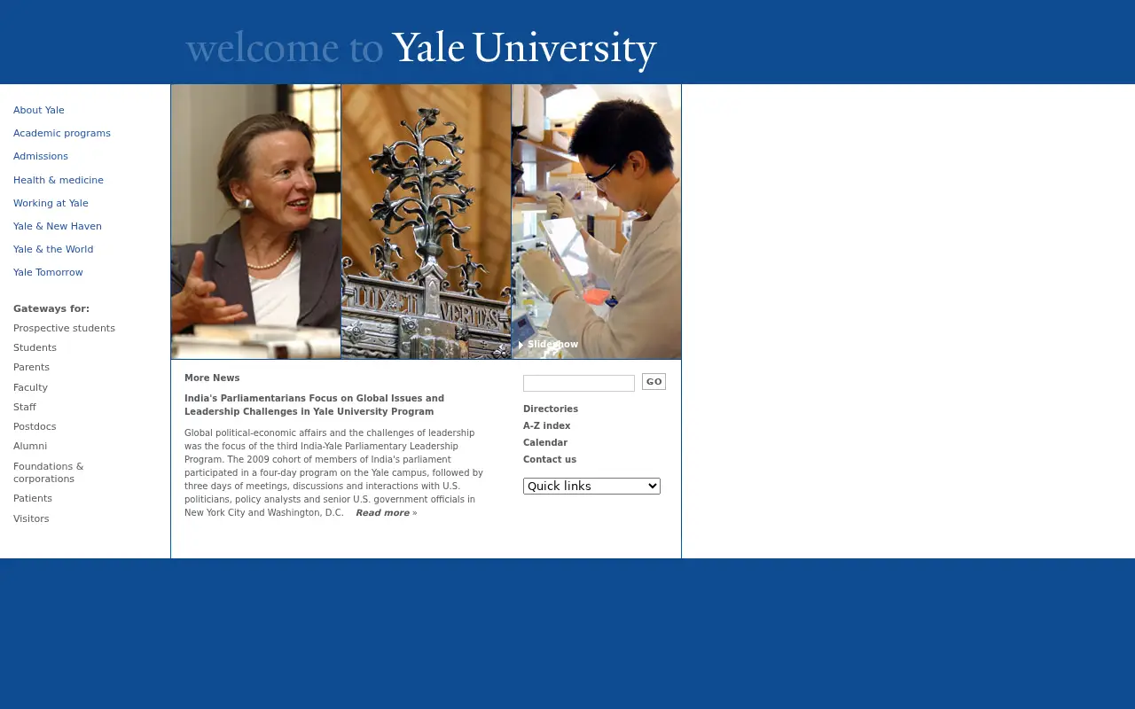 yale.edu in 2009