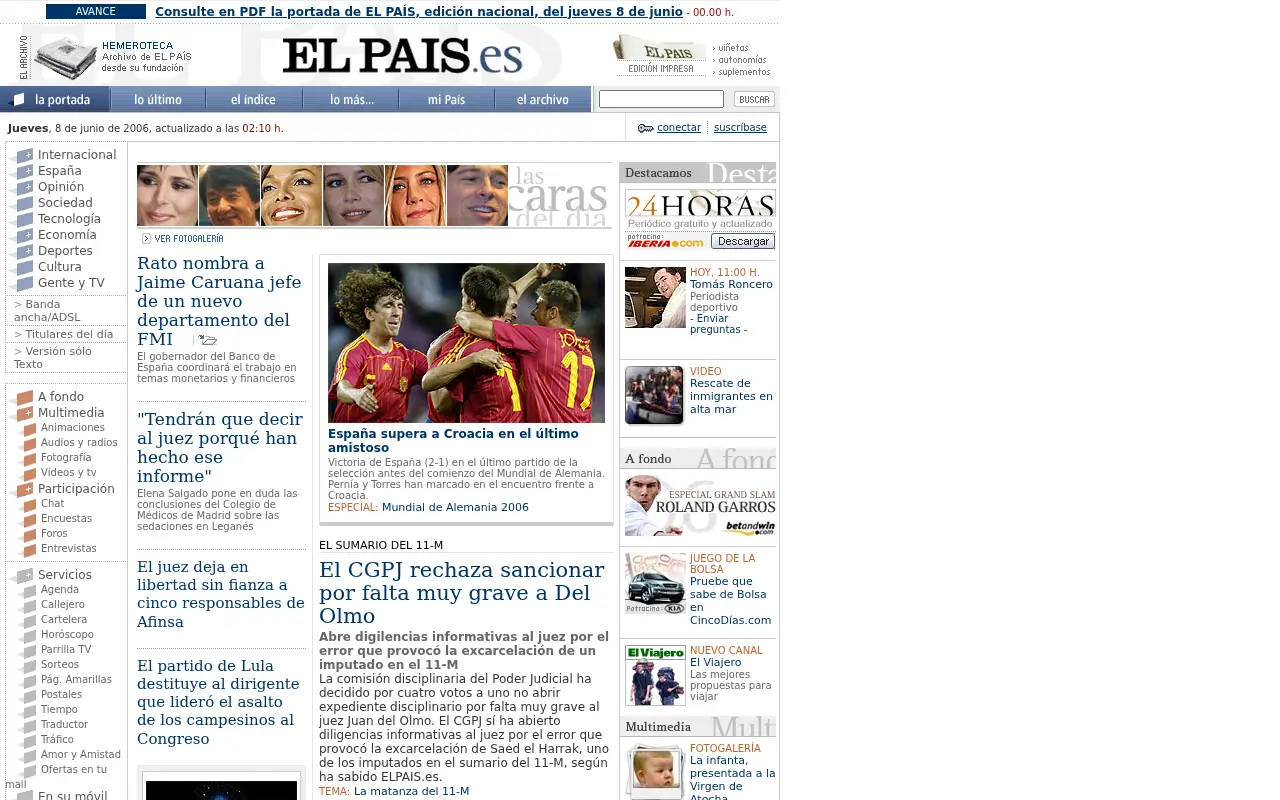 elpais.com in 2006